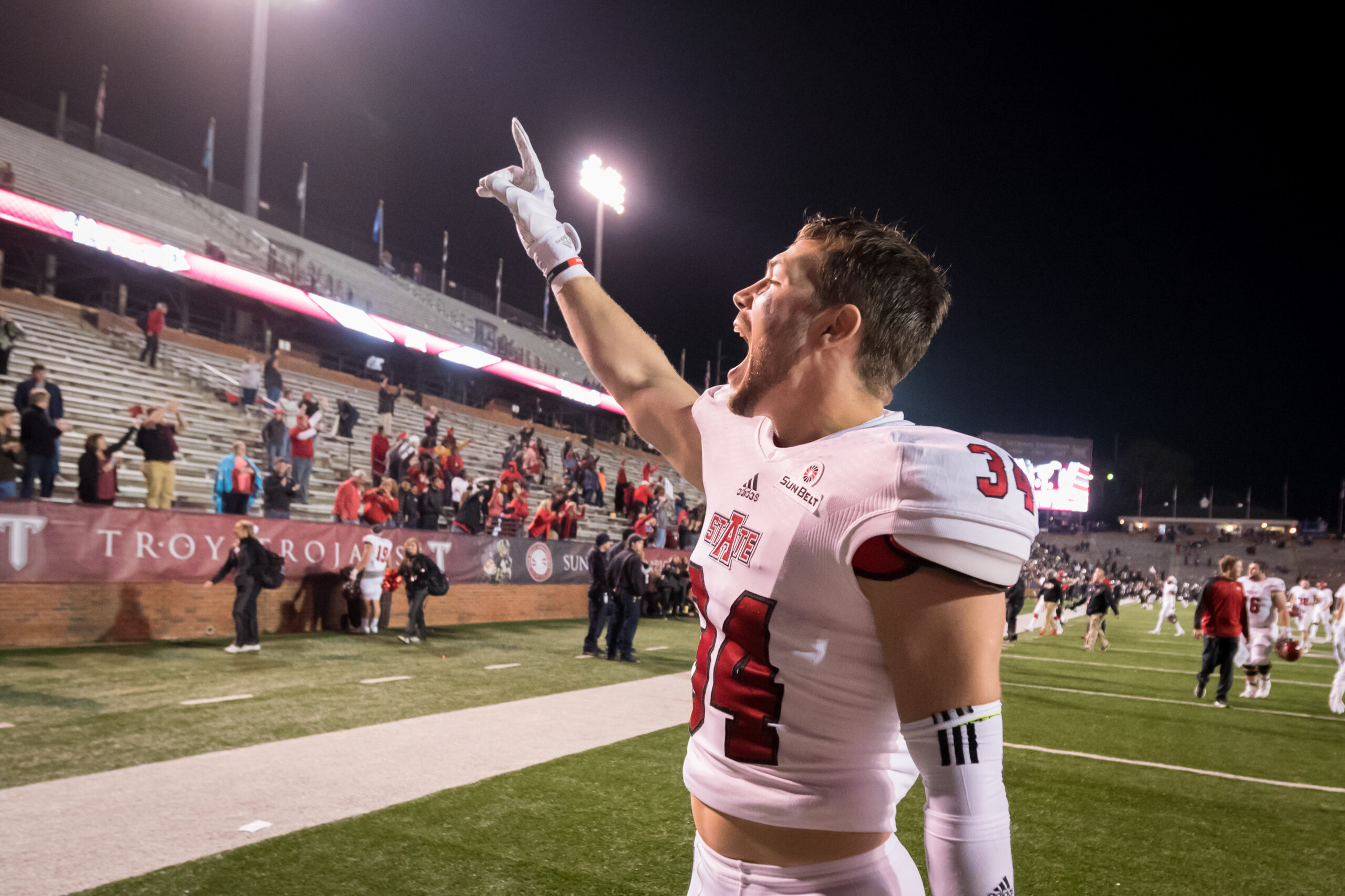 Paul Swanson playing Division I football at Arkansas State